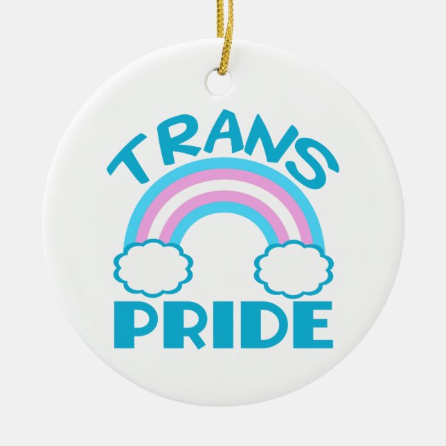 Transgender Pride Trans Rainbow Weihnachten Keramik Ornament (Vorne)