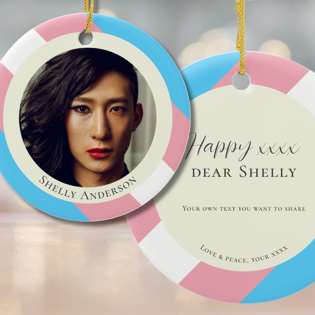Transgender Pride Transition Geschenk T-Day Orname Keramik Ornament (Von Creator hochgeladen)