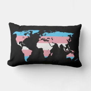 Transgender Pride Weltkarte Pillow Lendenkissen