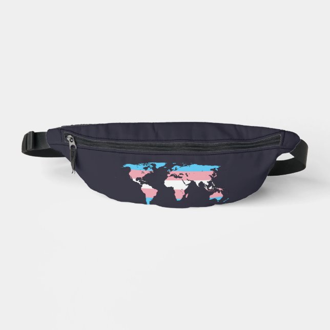 Transgender pride world map   bauchtasche (Vorderseite)