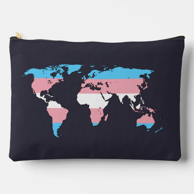 Transgender pride world map  zubehörtasche (Vorderseite)