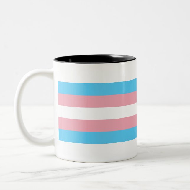 Transgender Pride Zweifarbige Tasse (Links)