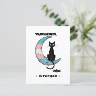 Transgender Prix - Schwarze Katze auf dem Trans Fl Postkarte