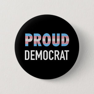 Transgender Proud-Demokrat Button