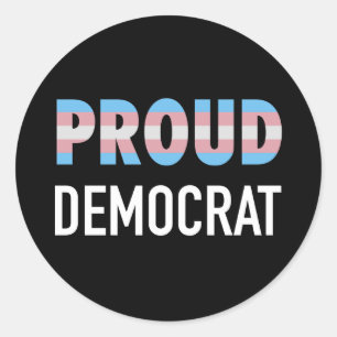 Transgender Proud-Demokrat Runder Aufkleber