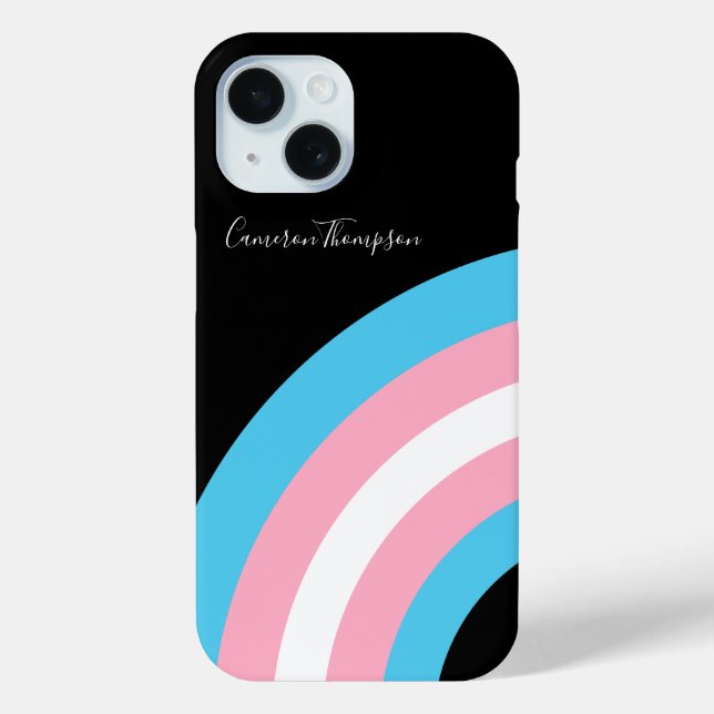 Transgender Rainbow Arc Prix Flag Personalisiert Case-Mate iPhone Hülle (Rückseite)