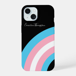 Transgender Rainbow Arc Prix Flag Personalisiert iPhone 15 Hülle