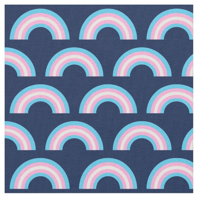 Transgender Rainbow Blue Pink Stoff (Nahaufnahme)