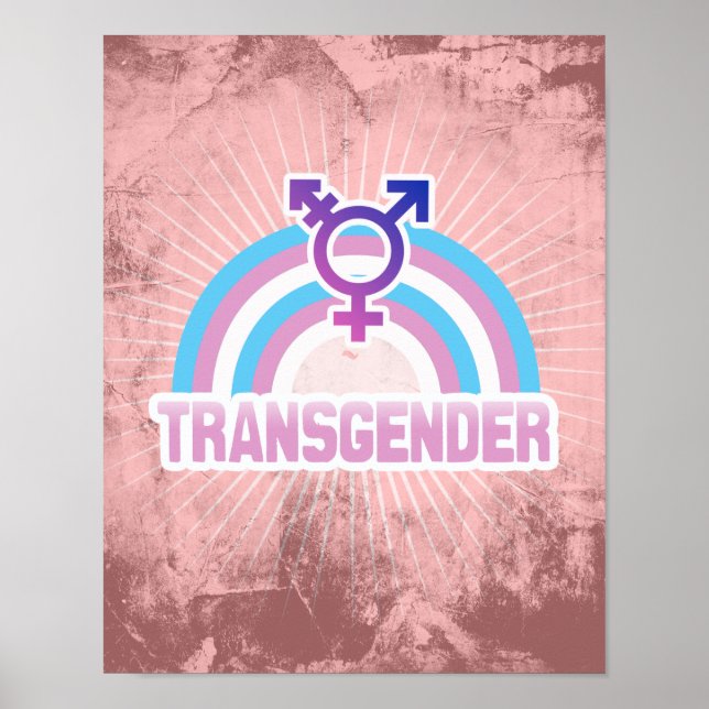 TRANSGENDER RAINBOW FLAG POSTER (Vorne)