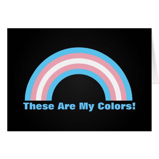 Transgender Regenbogen-Preiskarte (Vorderseite (Horizontal))