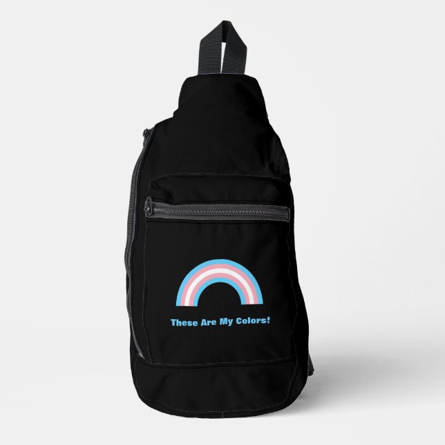 Transgender-Regenbogen-Stolz Crossbody Bag (Vorderseite)