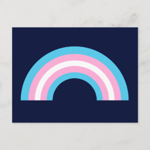 Transgender-Regenbogenfarbenflagge Postkarte