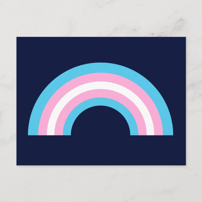 Transgender-Regenbogenfarbenflagge Postkarte (Vorderseite)