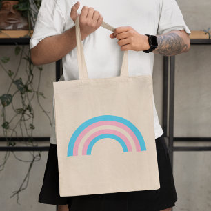 Transgender-Regenbogenfarbenflagge Tragetasche