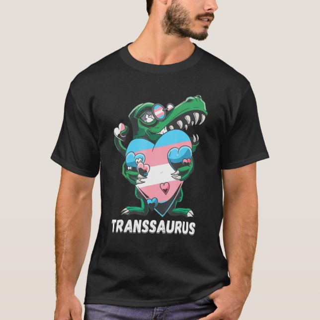 Transgender Rex Liebe Trans Pride Dino LGB Transmi T-Shirt (Vorderseite)