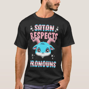 Transgender Satan Respekt Pronouns Pentagram Trans T-Shirt