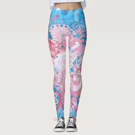 Transgender Schlange Damask - Farbe des Transgende Leggings