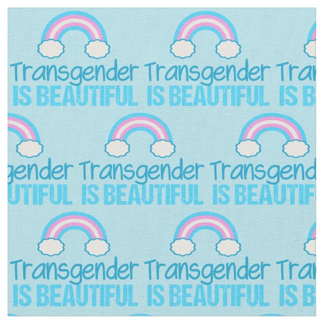 Transgender schöne Regenbogen Blau Rosa Weiß Stoff (Nahaufnahme)