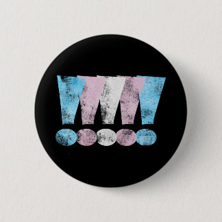 Transgender-Stolz-Ausrufezeichen Button