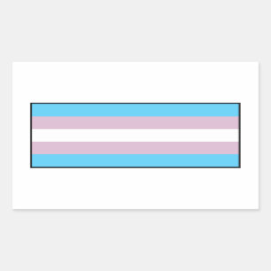 Transgender-Stolz-Flagge Rechteckiger Aufkleber