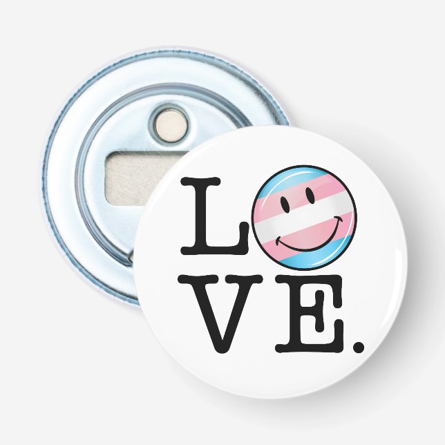 Transgender-Stolz-Flaggen-Liebe Flaschenöffner (Vorderseite)