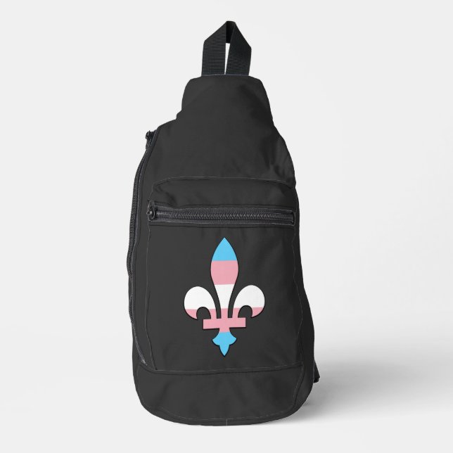 Transgender Stolz fleur-de-lis  Crossbody Bag (Vorderseite)