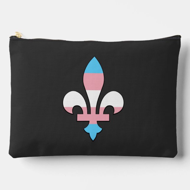 Transgender-Stolz Fleur-de-lis Zubehörtasche (Vorderseite)