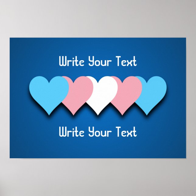 Transgender Stolz Herz Poster (Vorne)