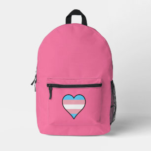 Transgender Stolz Herzen Bedruckter Rucksack