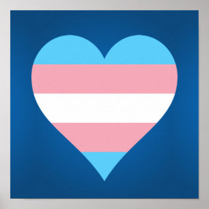Transgender-Stolz-Herzplakat Poster