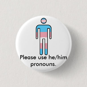 Transgender-Stolz-/Pronomen-Knopf Button