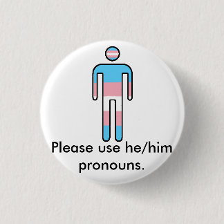 Transgender-Stolz-/Pronomen-Knopf Button