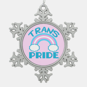 Transgender-Stolz Schneeflocken Zinn-Ornament