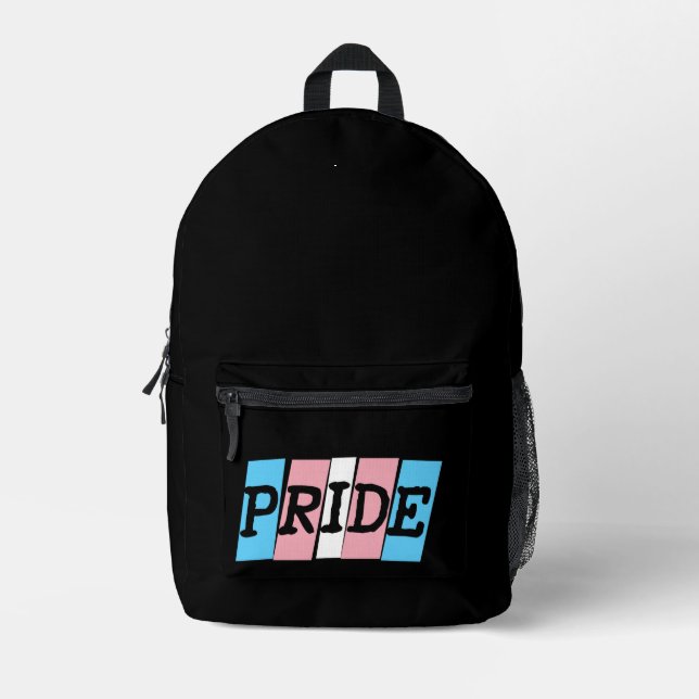 Transgender-Stolz Text Bedruckter Rucksack (Vorderseite)