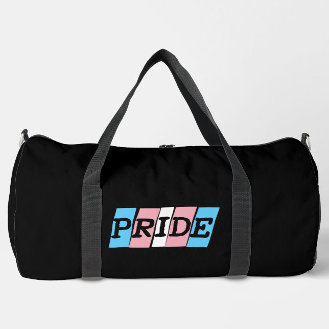 Transgender-Stolz-Text Duffle Bag (Vorderseite)
