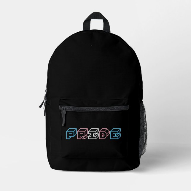 Transgender-Stolz-Textschild  Bedruckter Rucksack (Vorderseite)