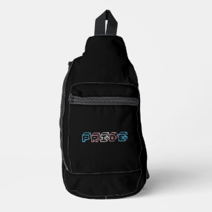 Transgender-Stolz-Textschild Crossbody Bag