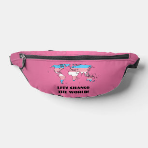 Transgender-Stolz-Weltkarte  Bauchtasche