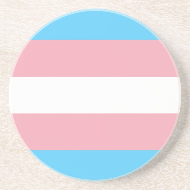 Transgender-Stolzflagge Getränkeuntersetzer (Vorne)