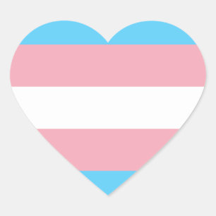 Transgender-Stolzflagge Herz-Aufkleber