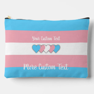 Transgender-Stolzflagge mit Text Zubehörtasche