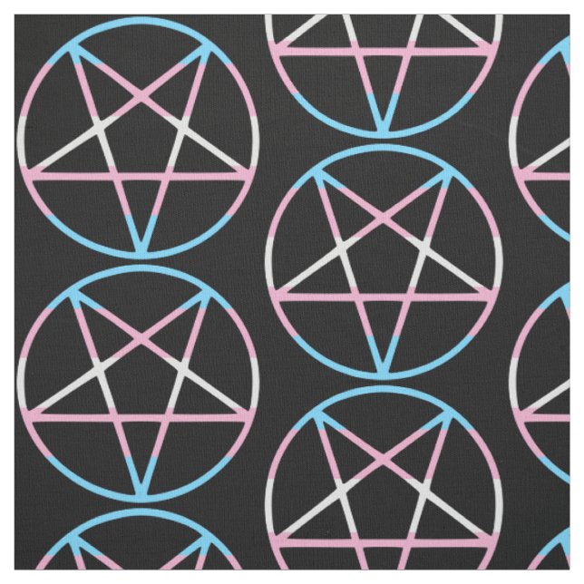 transgender Stolzflagge Pentagramm transgender Stoff (Muster)