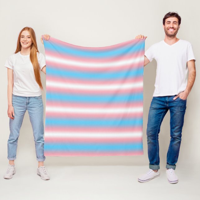 Transgender-Stolzflaggen-Musterdesign  Fleecedecke (Beispiel)