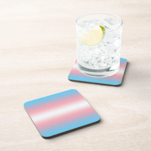 Transgender-Stolzflaggen-Musterdesign Getränkeuntersetzer
