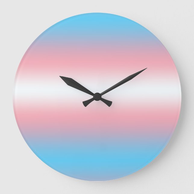 Transgender-Stolzflaggen-Musterdesign  Große Wanduhr (Vorderseite)