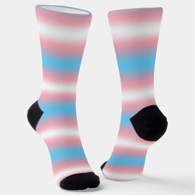 Transgender-Stolzflaggen-Musterdesign  Socken (Gewinkelt)