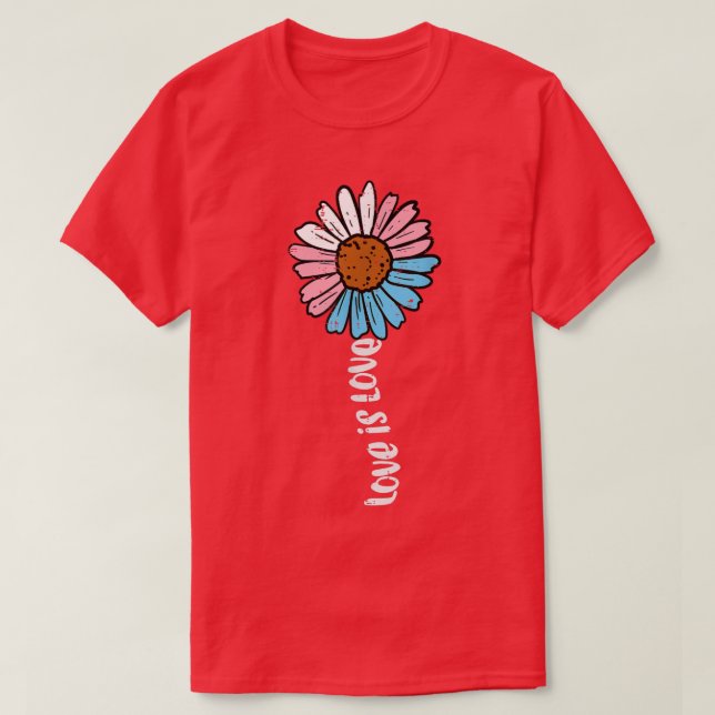 Transgender Sunflower Love Trans Pride Stuff Flag  T-Shirt (Design vorne)