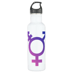 Transgender-Symbol-Logo Edelstahlflasche
