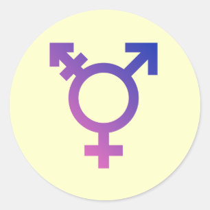 Transgender-Symbol Runder Aufkleber