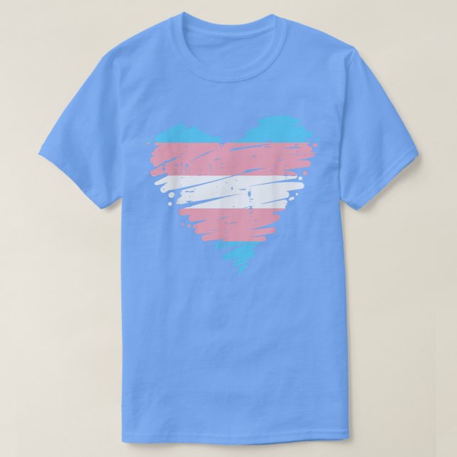 Transgender-Trans-Flag-Trans-Trans für Scribble-He T-Shirt (Design vorne)
